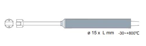 Rixen SK-02H โพรบวัดอุณหภูมิพื้นผิว Max.800°C (Type K)