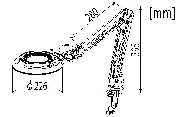 Otsuka ENVL-CF-2X โคมไฟแว่นขยาย | Compact Free-Arm Type