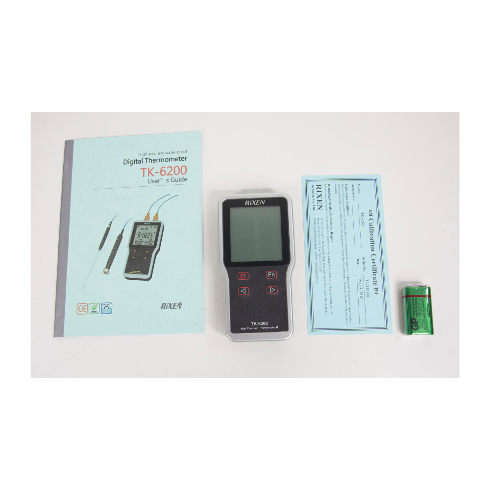 RIXEN TK-6200 เครื่องวัดอุณหภูมิ Dual Type K (CA)
