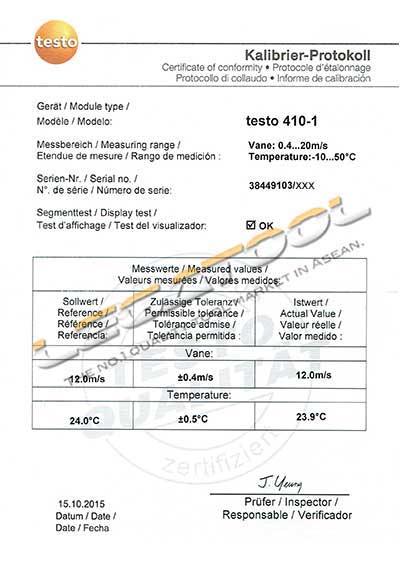 Testo 410-2 เครื่องวัดความเร็วลมชนิดพกพา