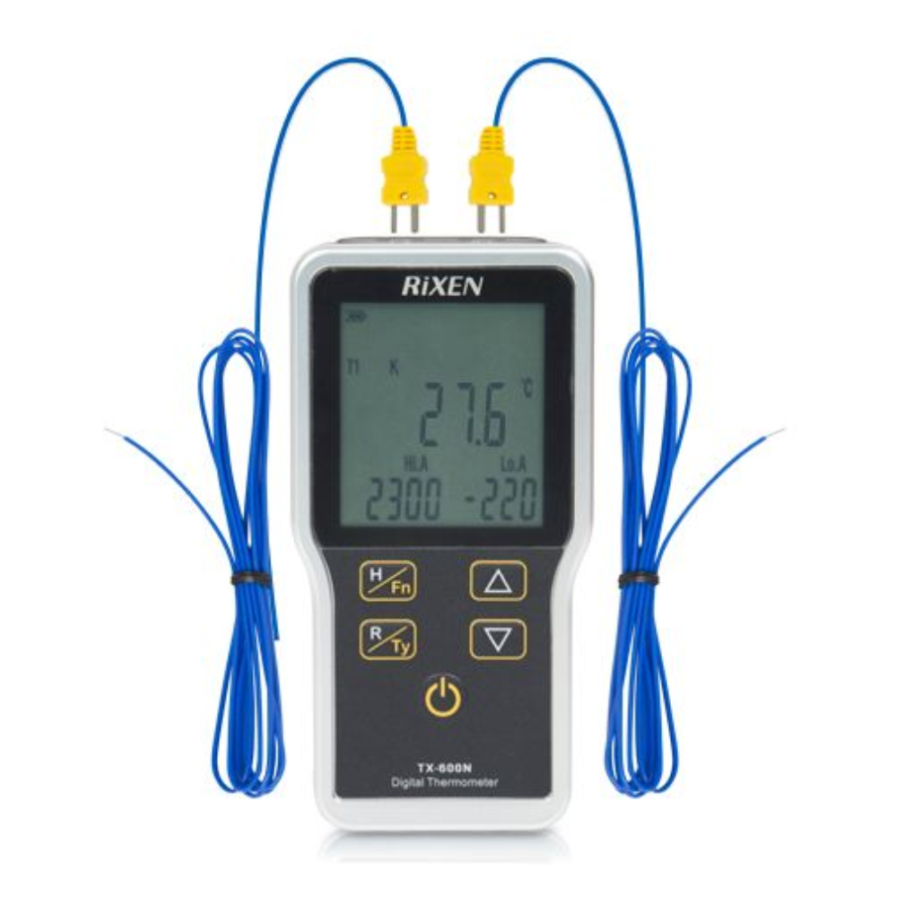 RIXEN TX-600N เครื่องวัดอุณหภูมิ 2 ช่องโพรบ Dual Probe input