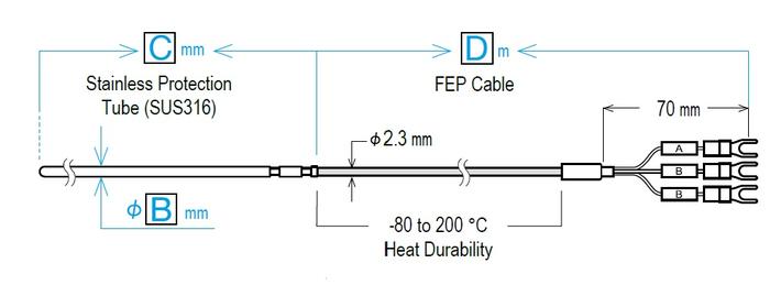 TND TR-8210 โพรบวัดอุณหภูมิ Pt100 Regular Type (Made to order)