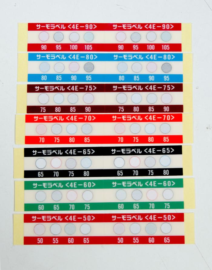 NiGK รุ่น 4E-95 แถบวัดอุณหภูมิแบบ Irreversible (4 Point) | (95 to 110°C)