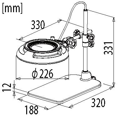 Otsuka ENVL-B-10X โคมไฟแว่นขยาย | Table Stand Type