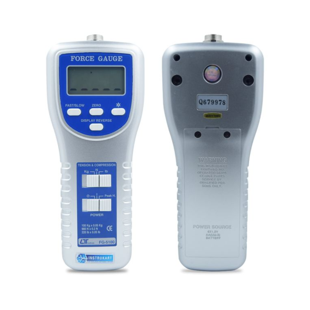 Lutron FG-5100 เครื่องวัดแรงดึง - แรงผลักแบบพกพา FORCE GAUGE (100 Kg)