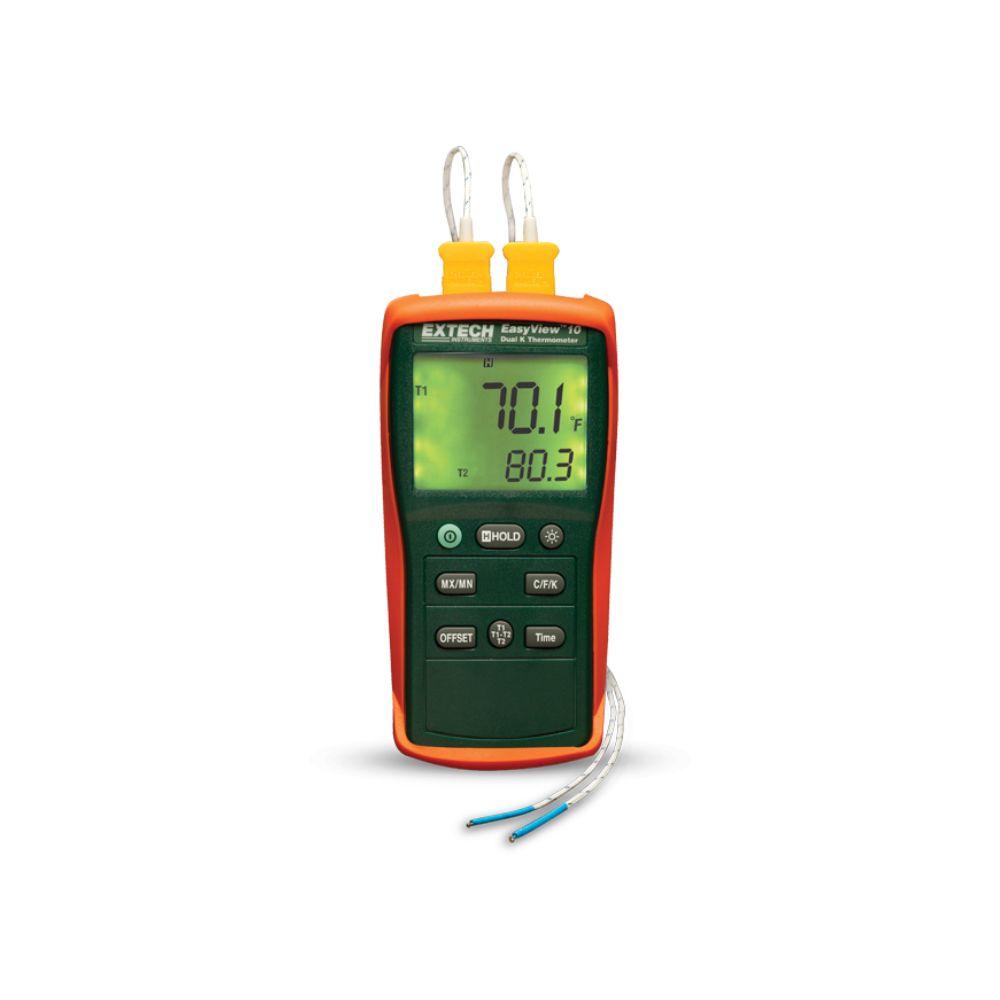 EXTECH EX-EA10 เครื่องวัดอุณหภูมิแบบแยกโพรบ EasyView™ Dual Input Thermometers