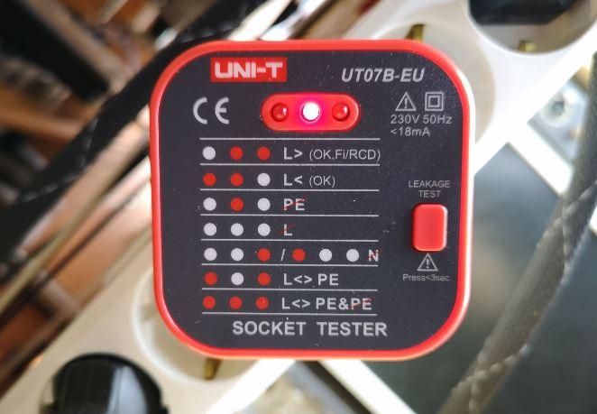 UNI-T รุ่น UT07B-EU เครื่องตรวจเช็คเต้ารับไฟฟ้า (Socket Tester)