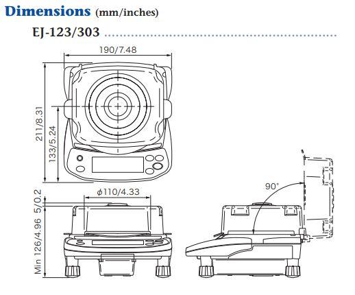 AND EJ-123 เครื่องชั่งน้ำหนักดิจิตอล | Max.120g