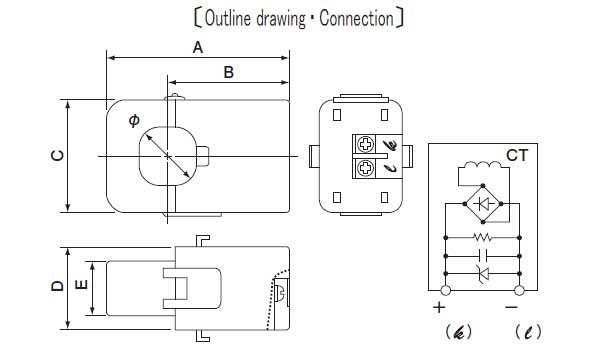 U_RD CTT-16CLS-CV100 Split Core Current ทรานส์ฟอร์เมอร์ | Output 0-5 Vdc (100A)