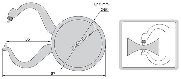 INSIZE IN-2863-10 เกจวัดความหนา