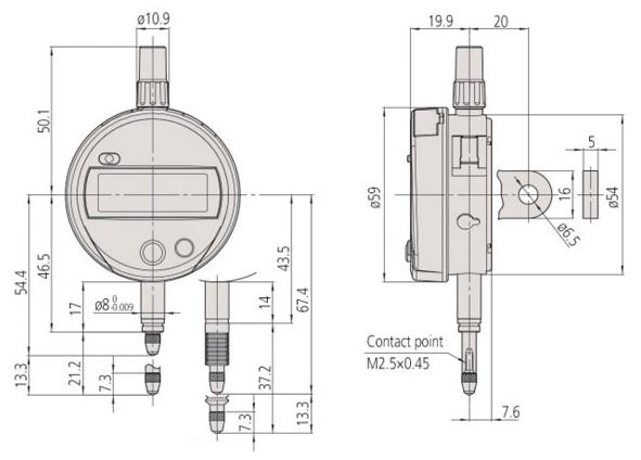 Mitutoyo M-543-790 ดิจอตอลไดอัลเกจ 