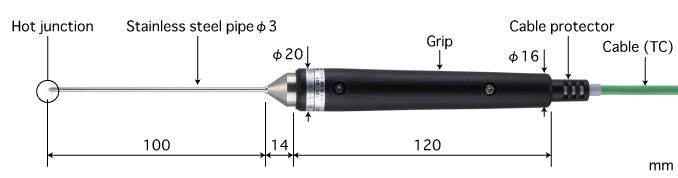 Anritsu BS-31K-010-TC1-ANP โพรบวัดอุณหภูมิ General Internal Probe | Max.500℃ (Type K)