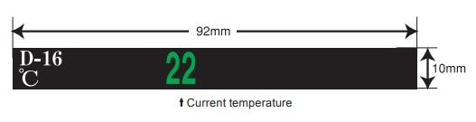 NiGK รุ่น D-16 แถบวัดอุณหภูมิแบบ Reversible | (16 to 36℃)