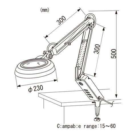 Otsuka O-LIGHT-F-12X โคมไฟแว่นขยาย