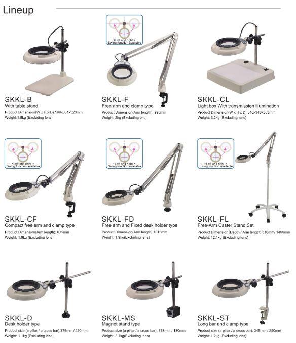 Otsuka SKKL Series โคมไฟแว่นขยาย LED Illuminated Magnifier