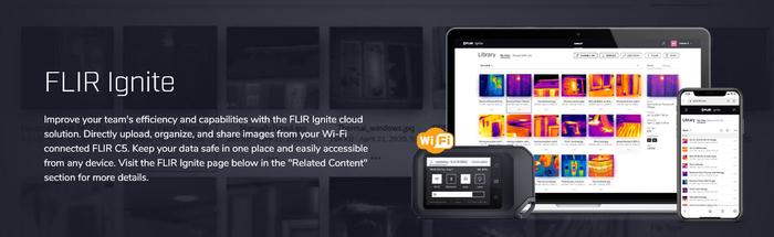 FLIR-C3-X-WIFI กล้องถ่ายภาพความร้อนแบบพกพา (128 X 96 Pixels) | พร้อม Cloud & Wi-Fi