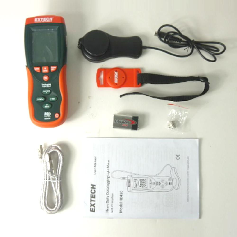 EXTECH EX-HD450 เครื่องวัดค่าและบันทึกค่าความสว่าง (Datalogging Heavy Duty Light Meter)