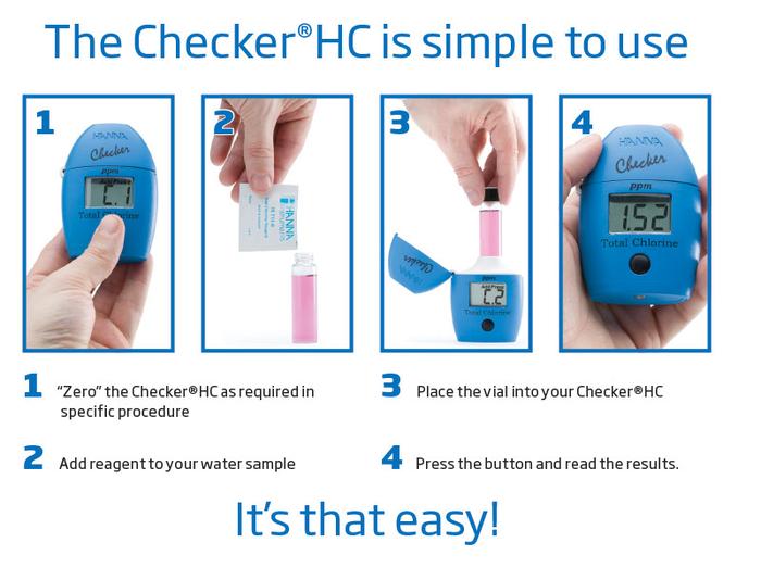 Hanna HI-771 เครื่องวัดคลอรีน แบบดิจิตอล Total Chlorine Ultra High Range Checker® HC 