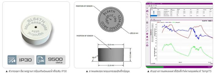 Signatrol SL64TH กระดุมบันทึกอุณหภูมิ (-20 to 70°C)