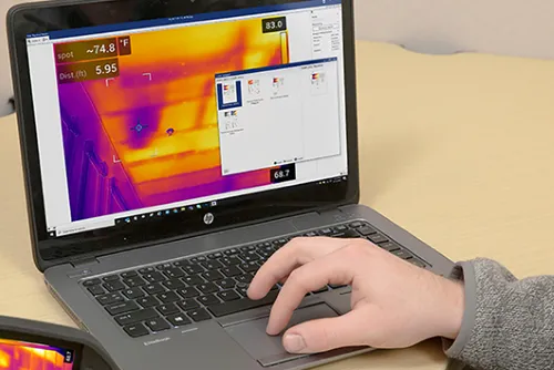 การวิเคราะห์ภาพความร้อนด้วยซอฟต์แวร์ FLIR Thermal Studio บนคอมพิวเตอร์