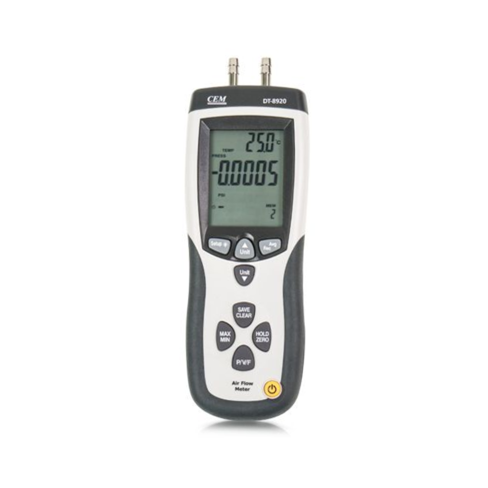 CEM DT-8920 เครื่องวัดความเร็วลมปริมาตรลมและแรงดัน