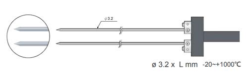 Rixen HTK-01 โพรบวัดอุณหภูมิ High Temperature Probe Max.1000℃ (Type K)