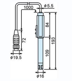 TOA-DKK GST-2739C โพรบวัดพีเอฃ  pH Composite electrode