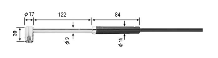 SK Sato SK-S308K โพรบวัดอุณหภูมิพื้นผิว L shape (Type K) | -30 to 600°C