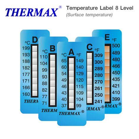 THERMAX 8B แถบวัดอุณหภูมิแบบ 8 ระดับ (10 Label | Pack)