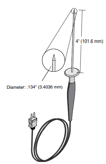 Fluke 80PK-25 SUREGRIP, Piercing Temperature Probe, K-TYPE | -40 to 260 ºC