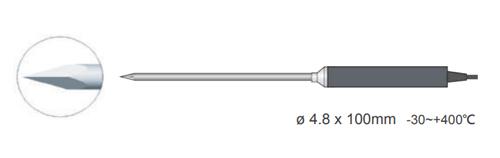 Rixen NK-08S โพรบวัดอุณหภูมิปลายแหลม Max.400℃ (Type K)