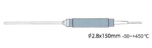 Rixen LK-02 โพรบวัดอุณหภูมิ Immersion Max.450℃ (Type K) | Cable 1M