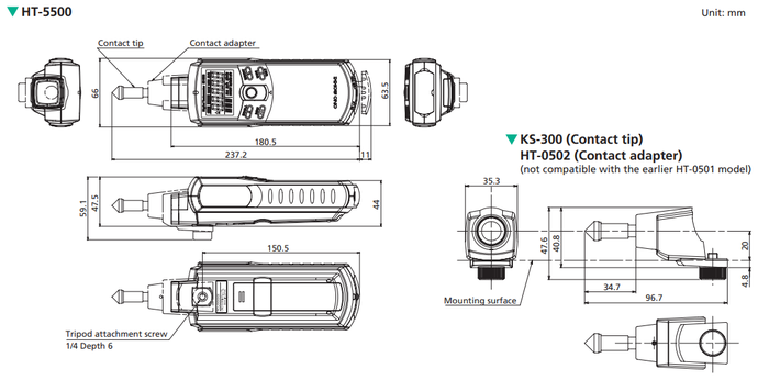 Onosokki HT-5500 เครื่องวัดความเร็วรอบ 2 In 1