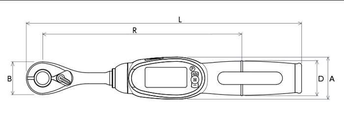 KTC GEW100-R3 ประแจวัดแรงบิด Digital ratchet (20～100N・m)