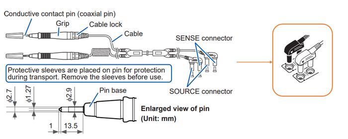 Hioki-9465-10 PIN Type lead Four-Terminal Probe