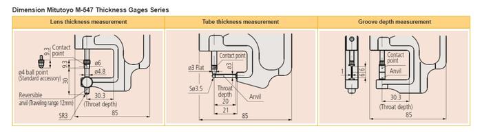 Mitutoyo M-547-301 Thickness Gages เกจวัดความหนาแบบดิจิตอล (0 - 10mm)