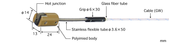 Anritsu MG-24K-GW1-ASP โพรบวัดอุณหภูมิ Magnet Probe | Max 400°C