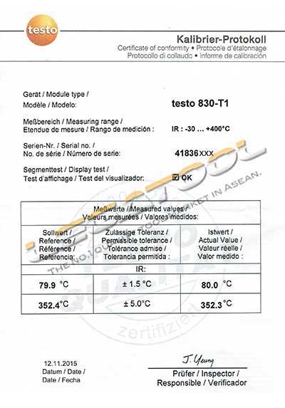 Testo 830-T4 เครื่องวัดอุณหภูมิอินฟราเรดแบบพกพา (Type K ext.) │ -30 to 400°C