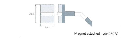 Rixen MK-02EX-5M โพรบวัดอุณหภูมิพื้นผิวแบบแม่เหล็ก Max. 250℃ (Type K) | Cable 5M