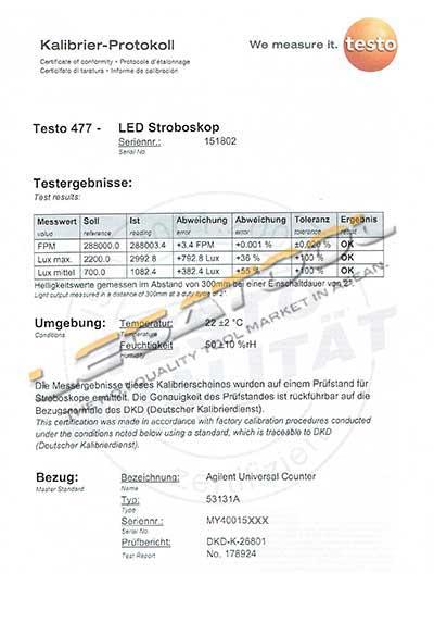 Testo-477 เครื่องวัดความเร็วรอบ (LED Stroboscope)