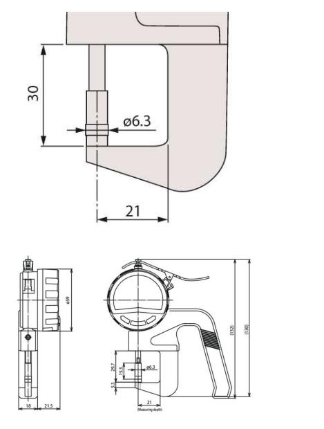 Mitutoyo M-547-401A Thickness Gages เกจวัดความหนาแบบดิจิตอล (0 - 12mm)