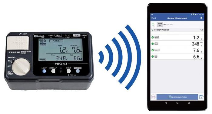 Hioki FT4310 ดิจิตอลมัลติมิเตอร์ Bypass Diode Tester | Built In Bluetooth®