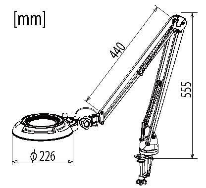 Otsuka ENVL-F-2X โคมไฟแว่นขยาย | Free-Arm Type