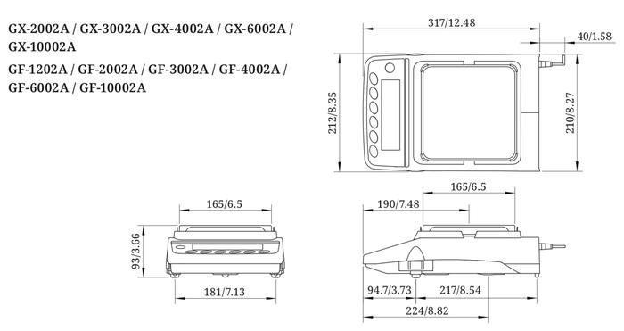 AND GF-6002A เครื่องชั่งน้ำหนักดิจิตอล | Max.6200g