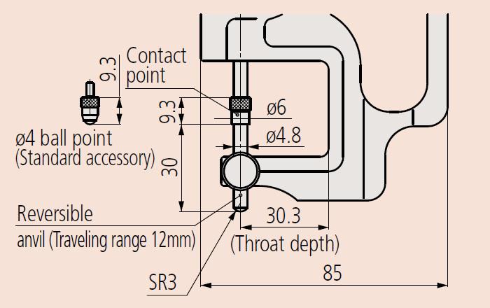 Mitutoyo M-547-315 Thickness Gages เกจวัดความหนาแบบดิจิตอล (0 - 10mm)