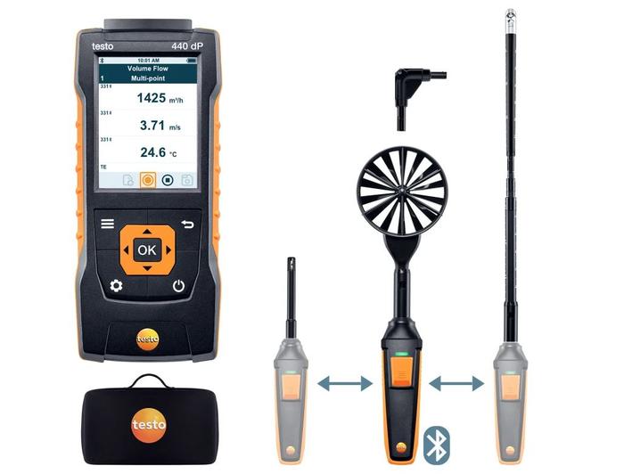 testo 440 delta P Air Flow ComboKit 2 with Bluetooth