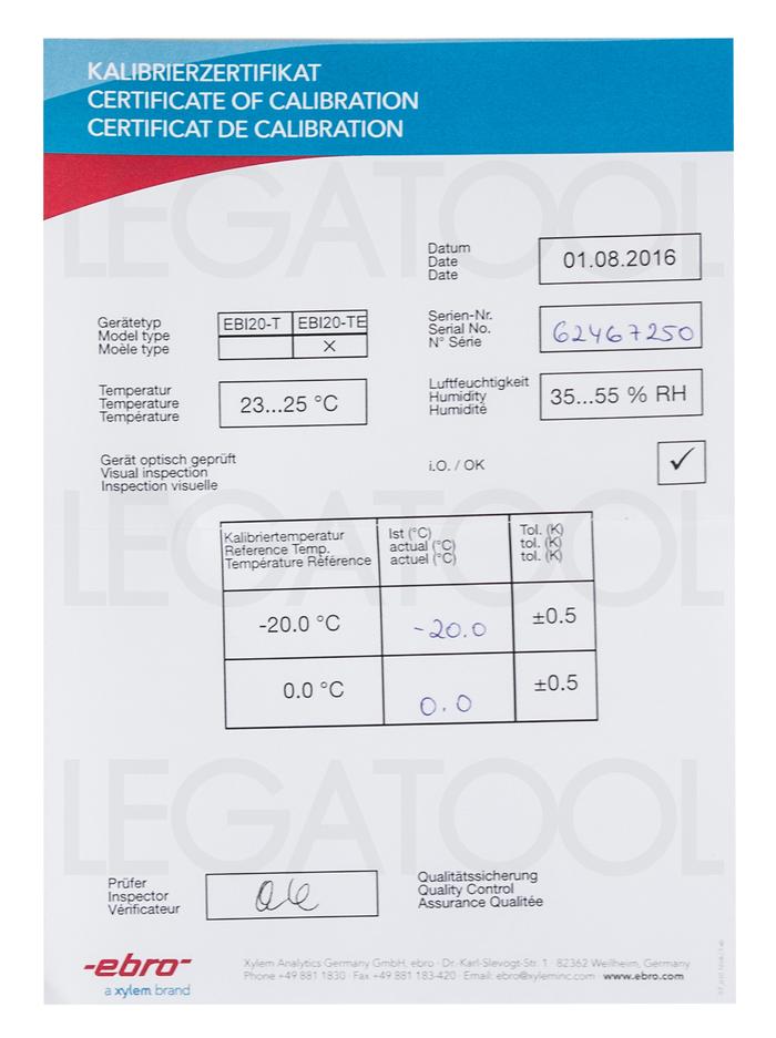 Ebro EBI20-T1 เครื่องบันทึกอุณหภูมิ | IP67