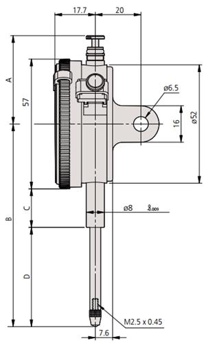 Mitutoyo M-2050S ไดอัลเกจ Metric Standard Type