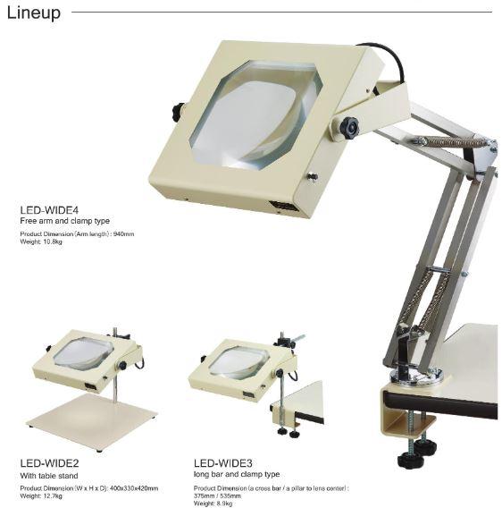 Otsuka LED-WIDE Series โคมไฟแว่นขยาย LED Illuminated Magnifier