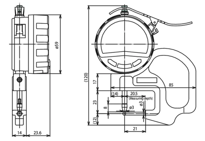 Mitutoyo M-547-360A Thickness Gages เกจวัดความหนาแบบดิจิตอล (0 - 10mm)